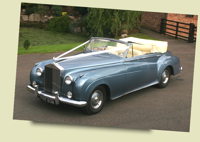 Rolls Royce Silver Cloud II 4 Door Convertible Caribbean Blue Wedding and Prom Car Hire