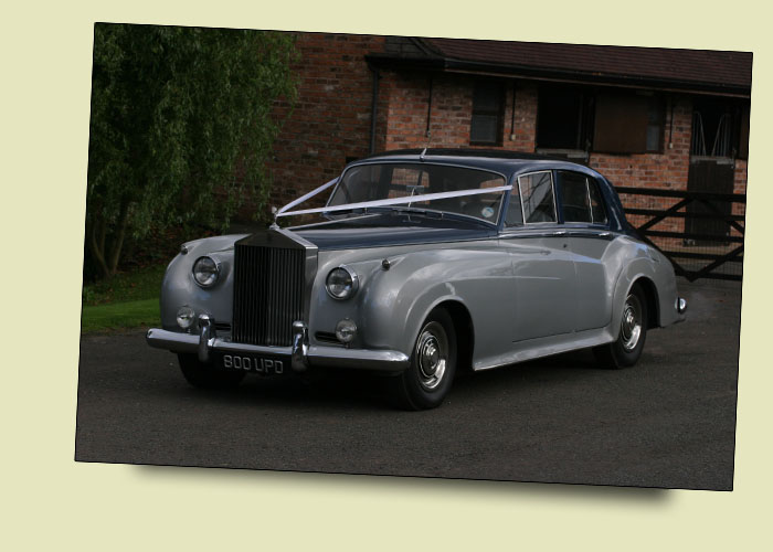 Rolls Royce Silver Cloud II Georgian Silver over Royal Blue Wedding and Prom Car Hire